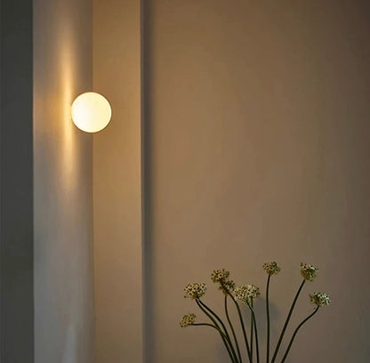 Modern Frosted Glass Globe LED Wall Sconce Light