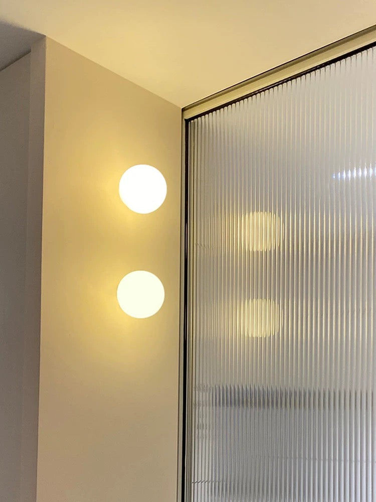 Modern Frosted Glass Globe LED Wall Sconce Light