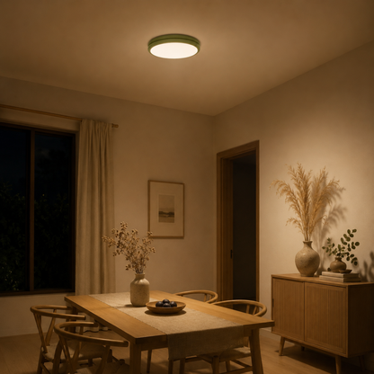 Modern Glossy Round LED Flush Mount Ceiling Light