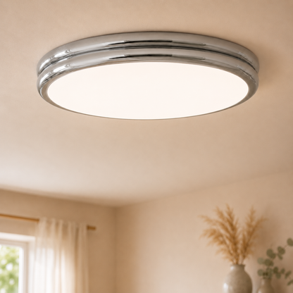 Modern Glossy Round LED Flush Mount Ceiling Light
