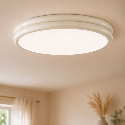 Modern Glossy Round LED Flush Mount Ceiling Light
