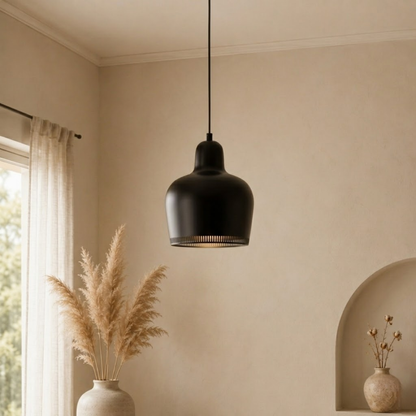 Modern Gold Bell Shaped Metal LED Pendant Light