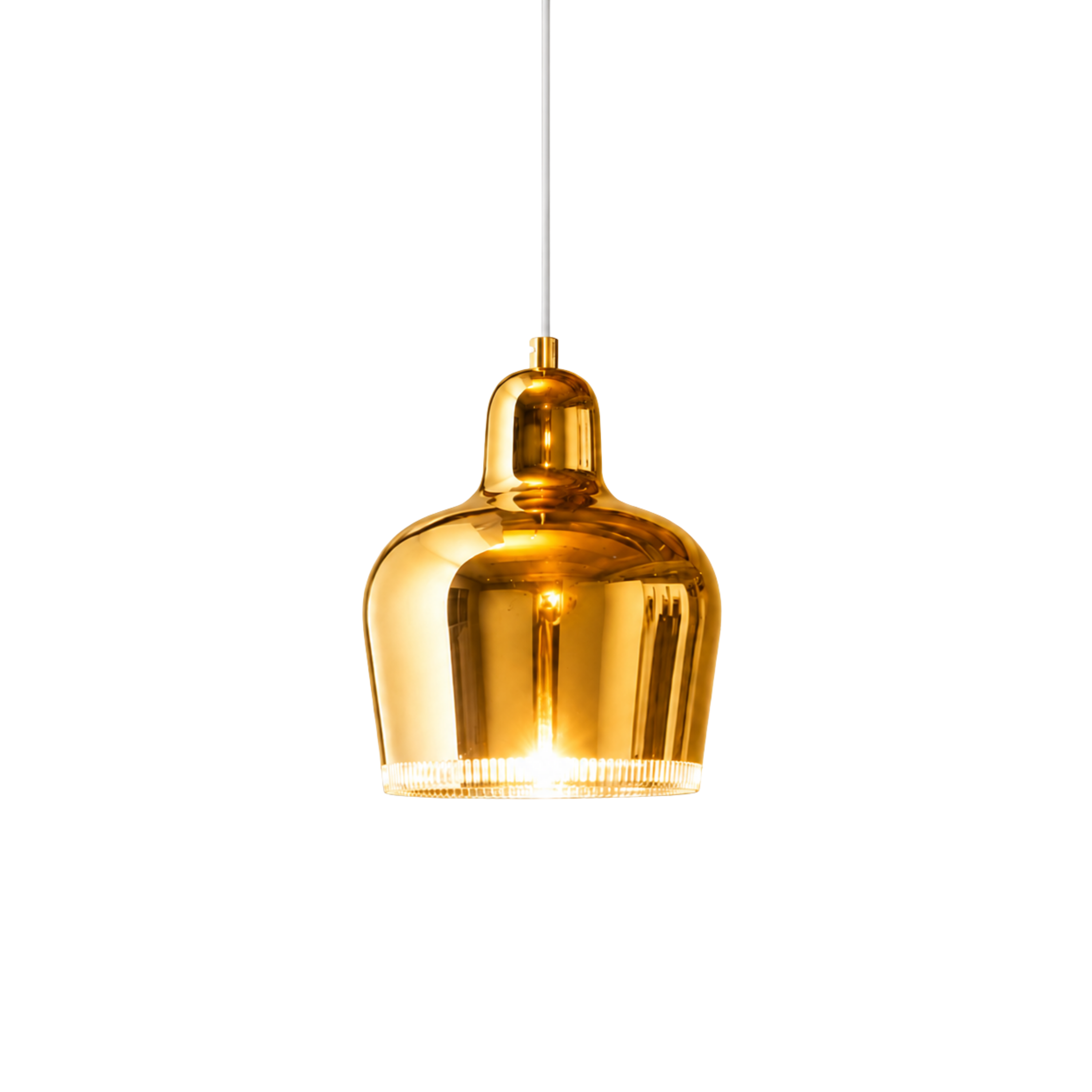 Modern Gold Bell Shaped Metal LED Pendant Light