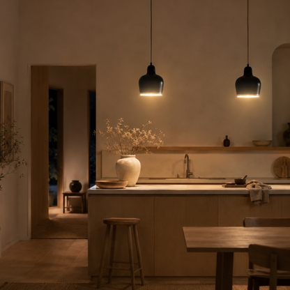 Modern Gold Bell Shaped Metal LED Pendant Light