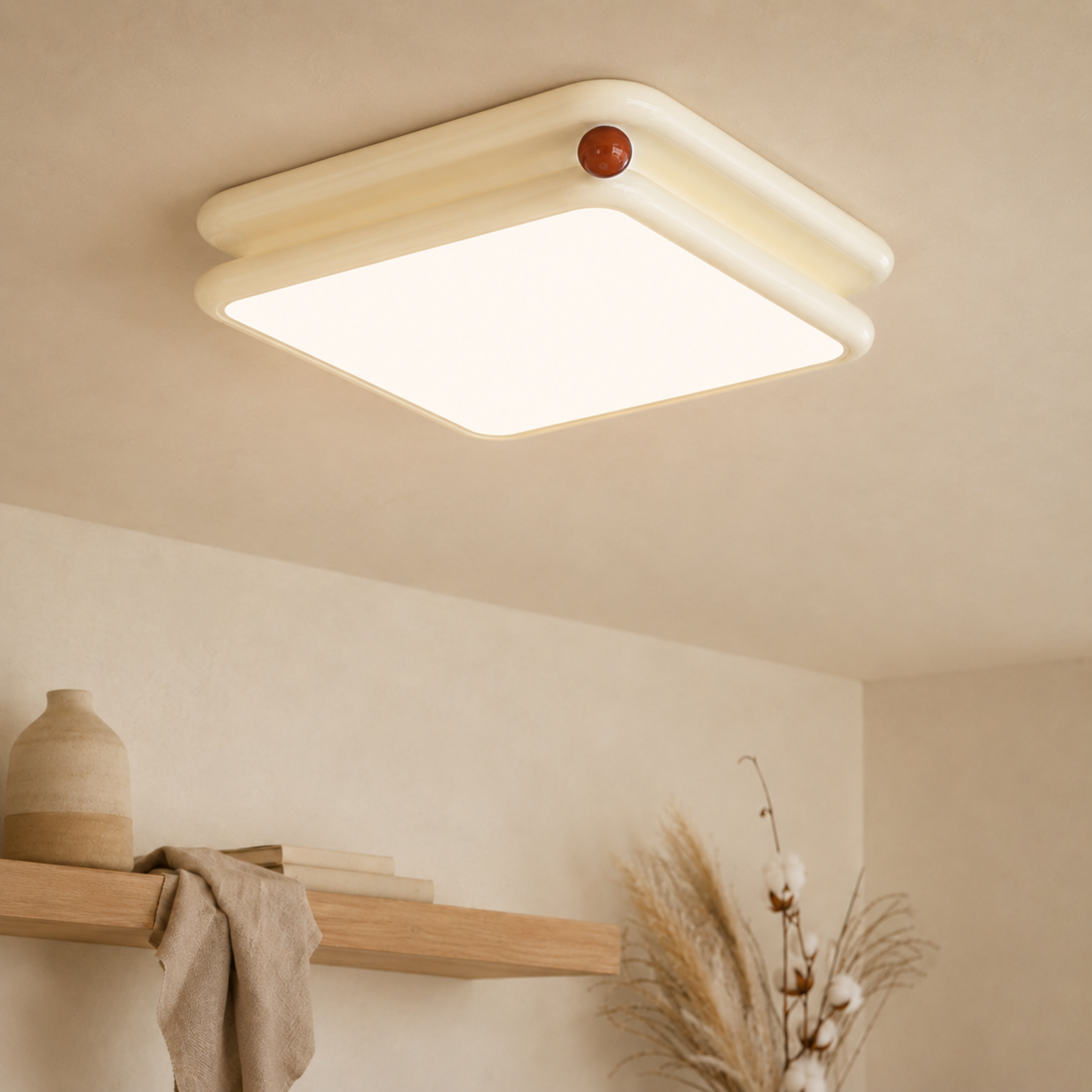Modern LED Acrylic and Iron Flush Mount Ceiling Light