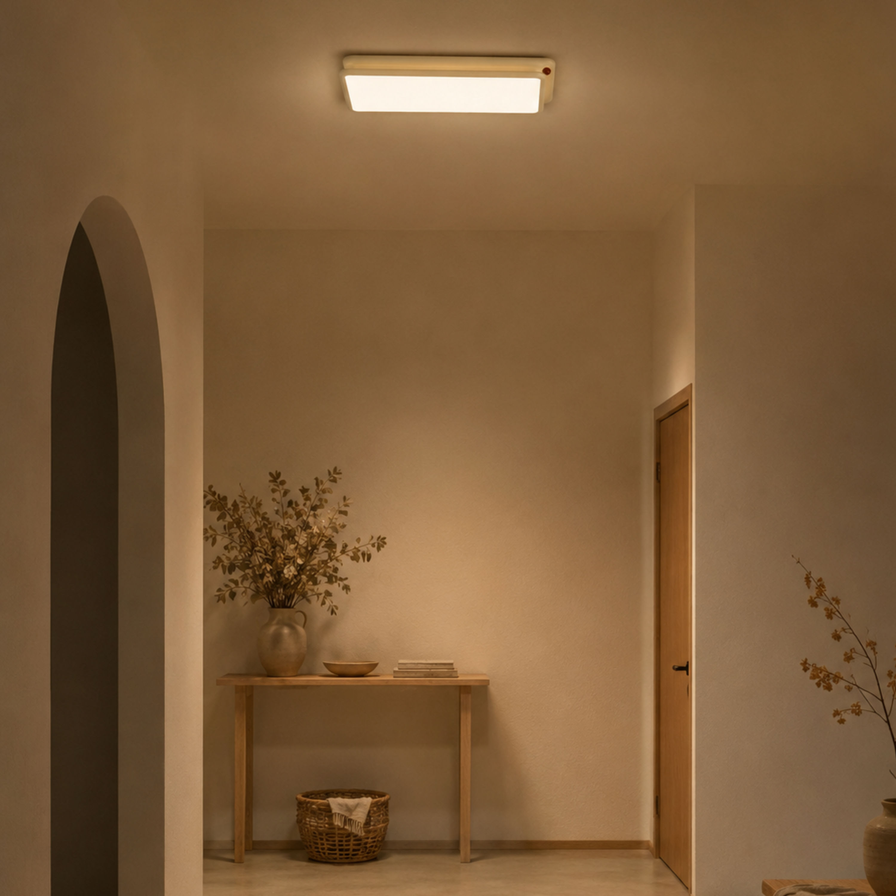Modern LED Acrylic and Iron Flush Mount Ceiling Light