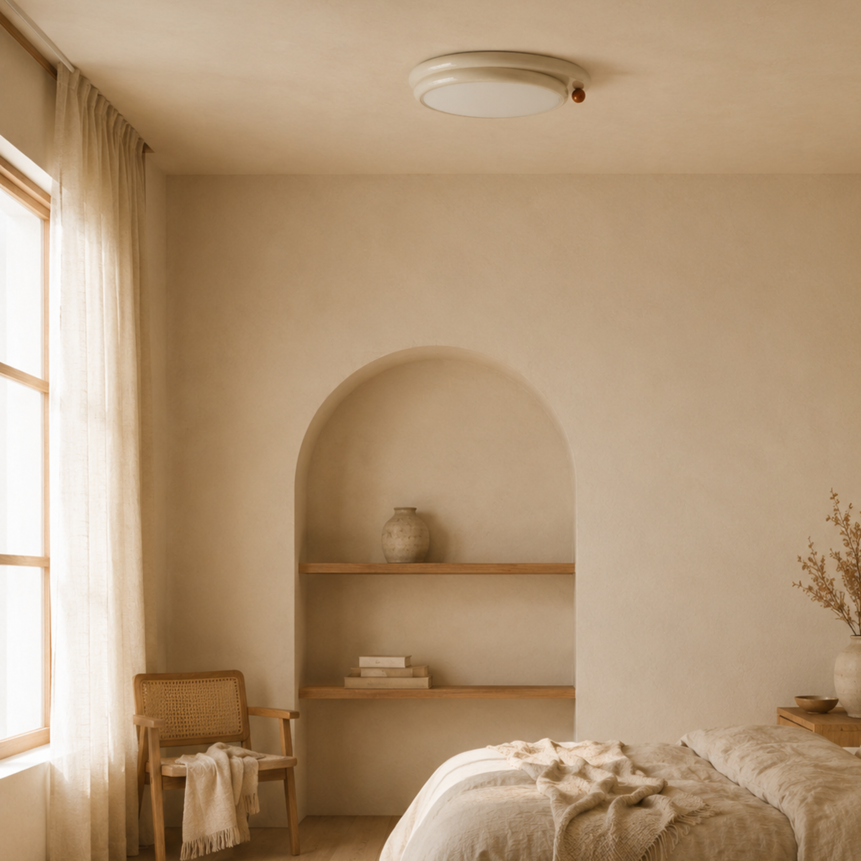 Modern LED Acrylic and Iron Flush Mount Ceiling Light