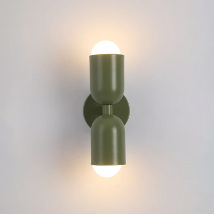 Modern Metal Cylinder Two Light Up And Down Wall Sconce