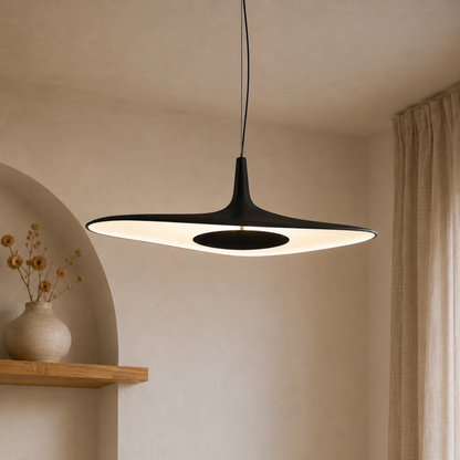 Modern Minimalist Irregular Wavy Disc Pendant Ceiling Light