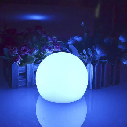 Modern PE Globe Ball LED Rechargeable Outdoor Garden Light