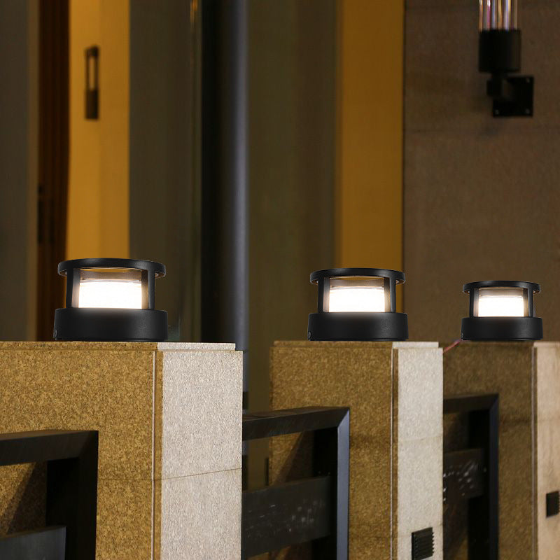 Modern Square and Round Aluminium LED Outdoor Post Top Pillar Light