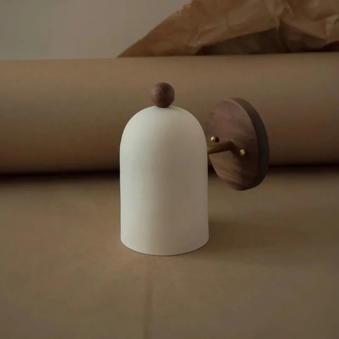 Wabi-Sabi Walnut Wood Wall Light