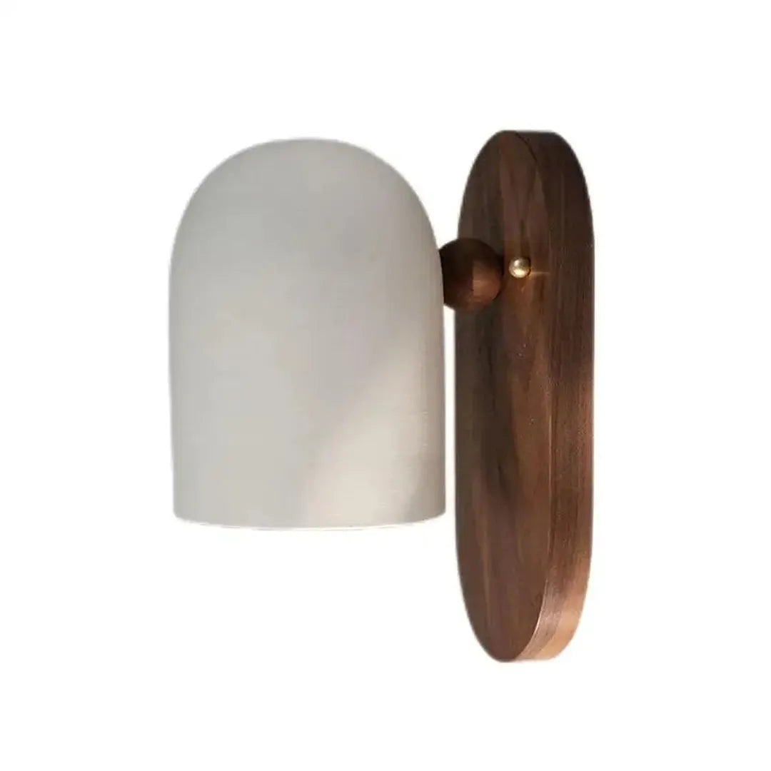 Wabi-Sabi Walnut Wood Wall Light