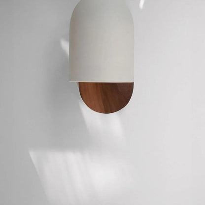Wabi-Sabi Walnut Wood Wall Light