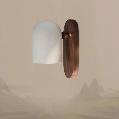 Wabi-Sabi Walnut Wood Wall Light