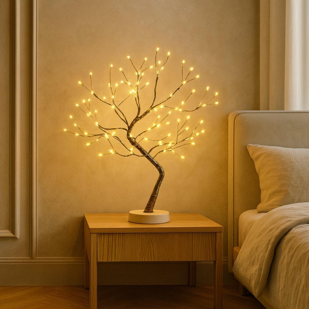 LED Tree-Style Table Lamp With Adjustable Branches