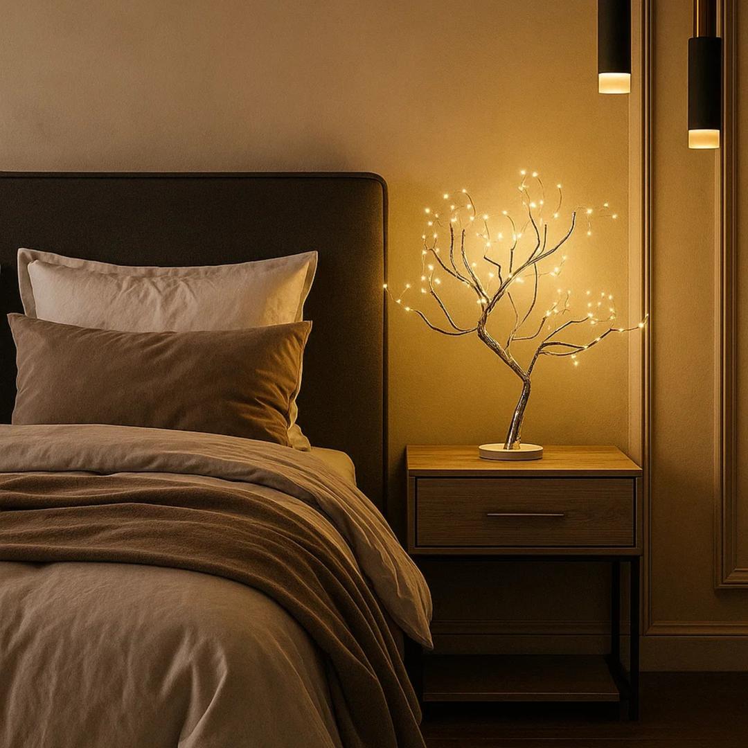 LED Tree-Style Table Lamp With Adjustable Branches