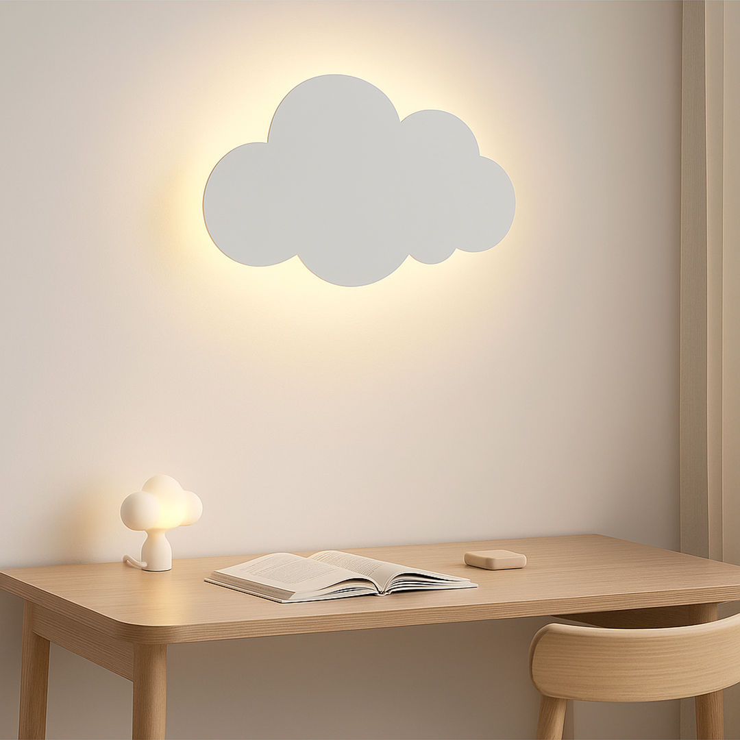 LED Cloud-Shaped Wall Lamp with 3-Color Dimming