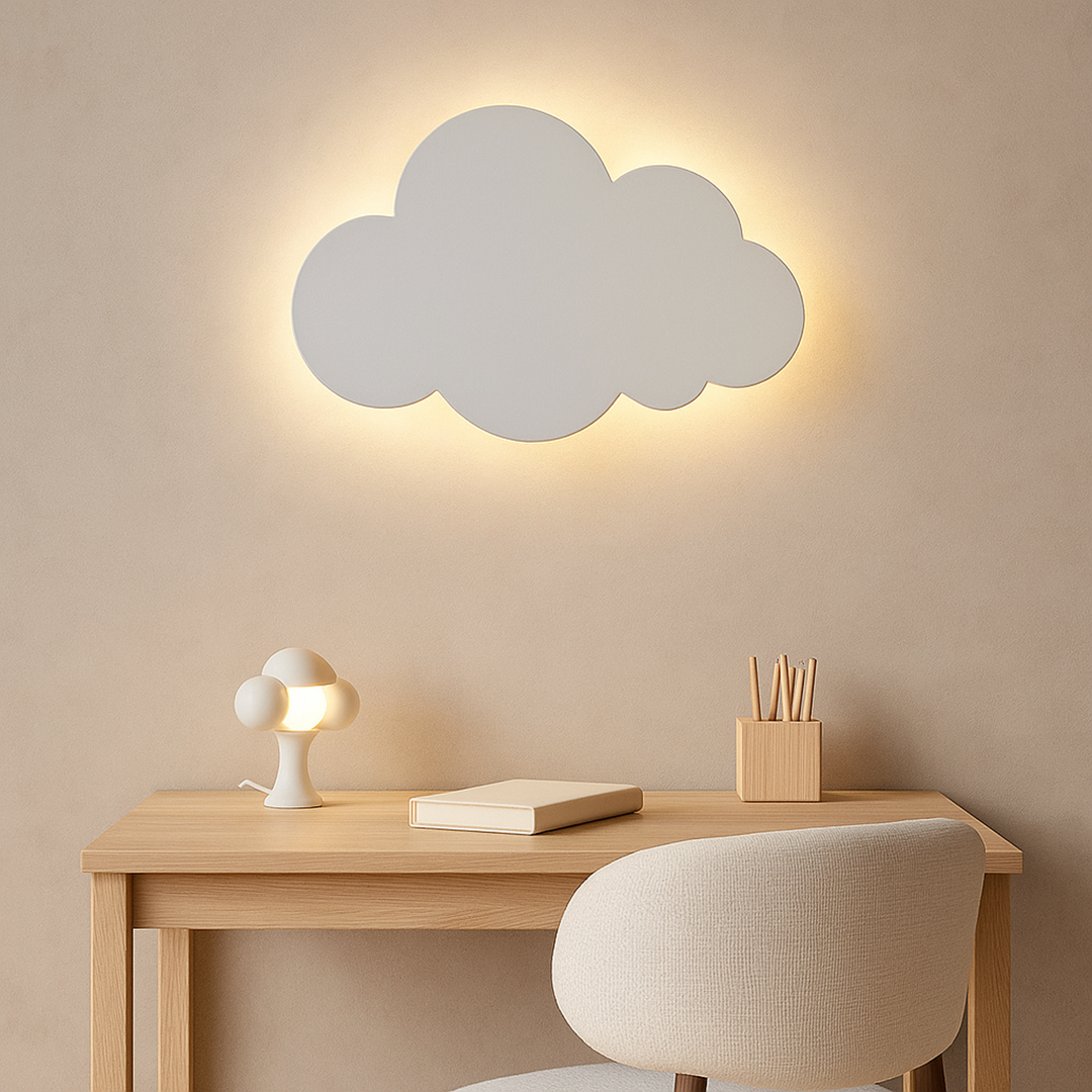 LED Cloud-Shaped Wall Lamp with 3-Color Dimming