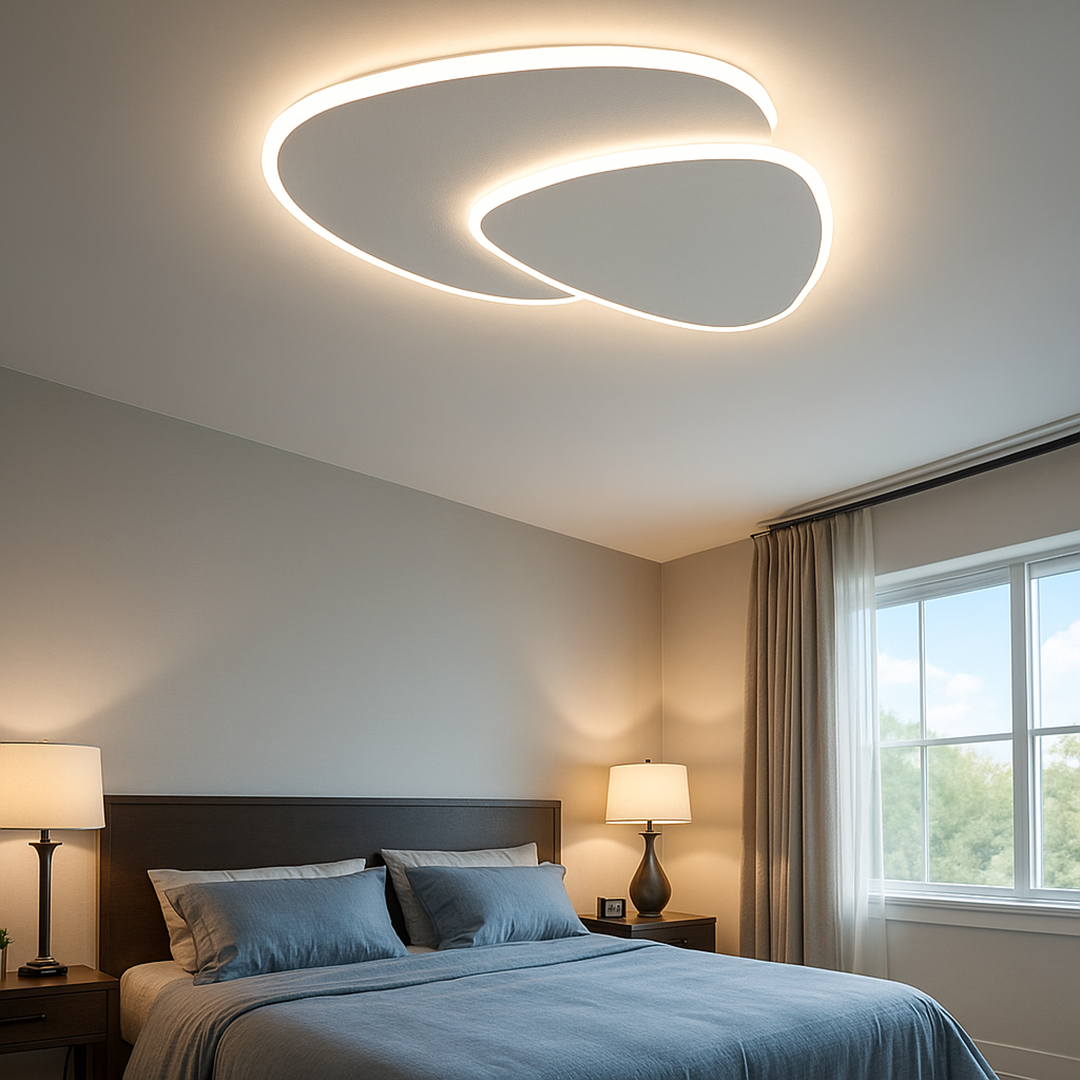 Modern Asymmetric Ceiling Lamp With Dimmer