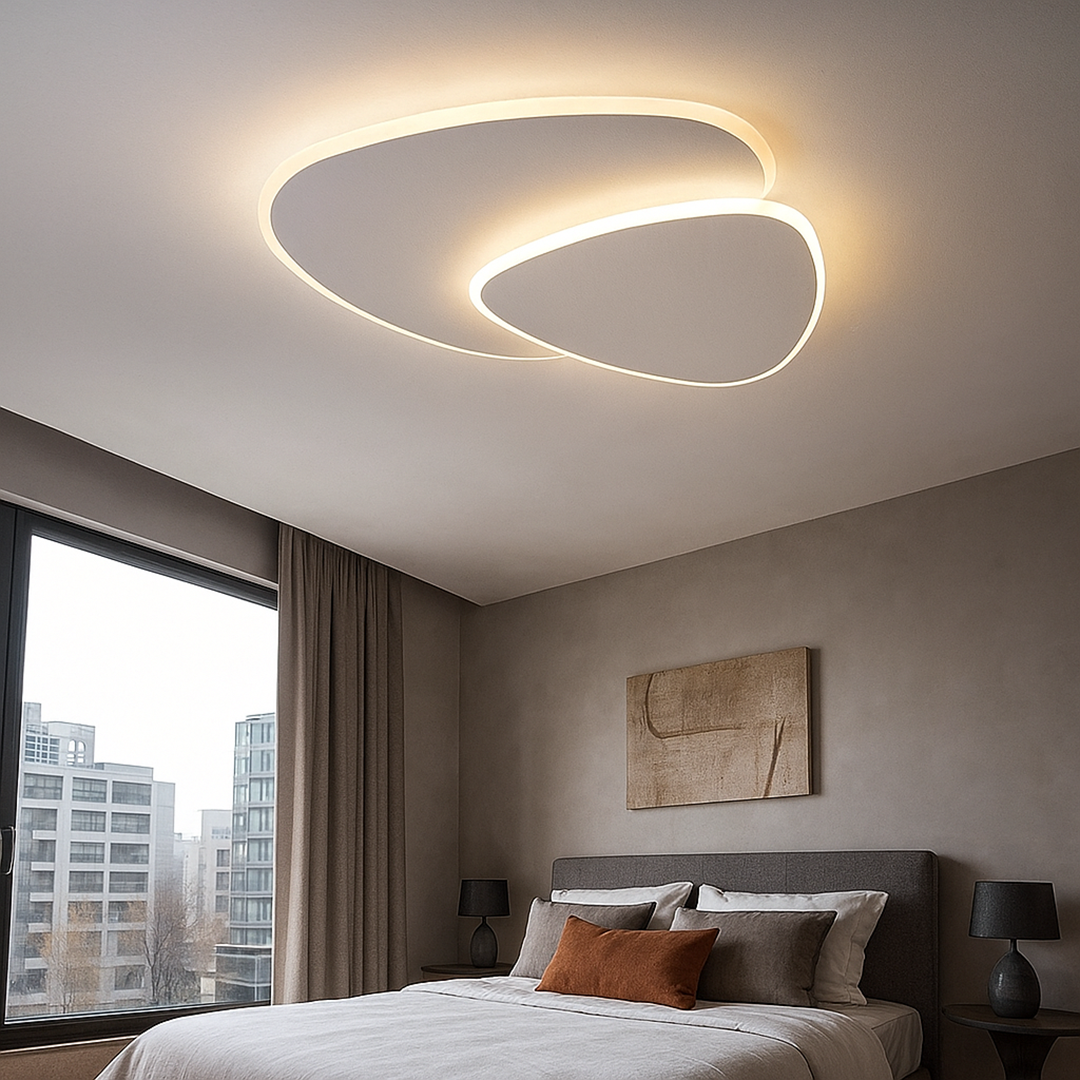 Modern Asymmetric Ceiling Lamp With Dimmer
