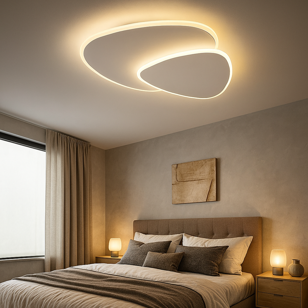 Modern Asymmetric Ceiling Lamp With Dimmer