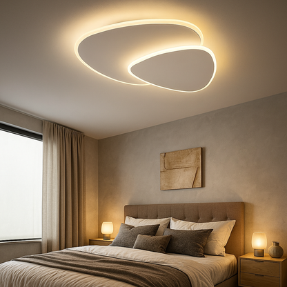 Modern Asymmetric Ceiling Lamp With Dimmer