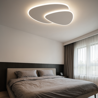 Modern Asymmetric Ceiling Lamp With Dimmer