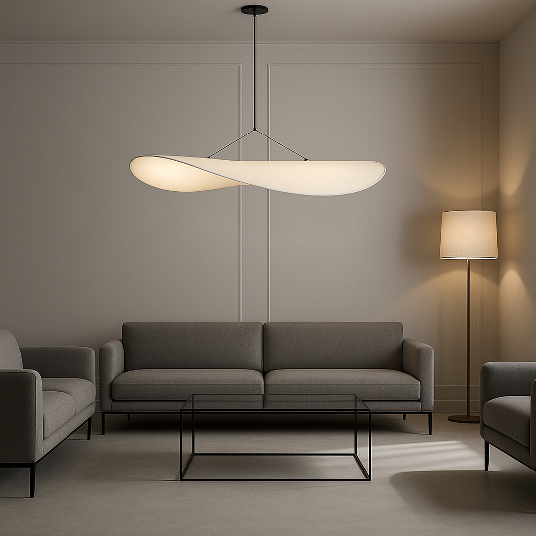Modern Sculptural Silk Pendant Lamp