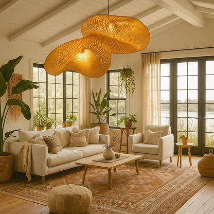 Woven Bamboo Pendant Lamp