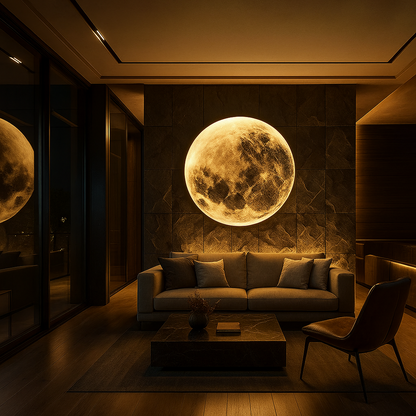 Realistic Full Moon Wall Light