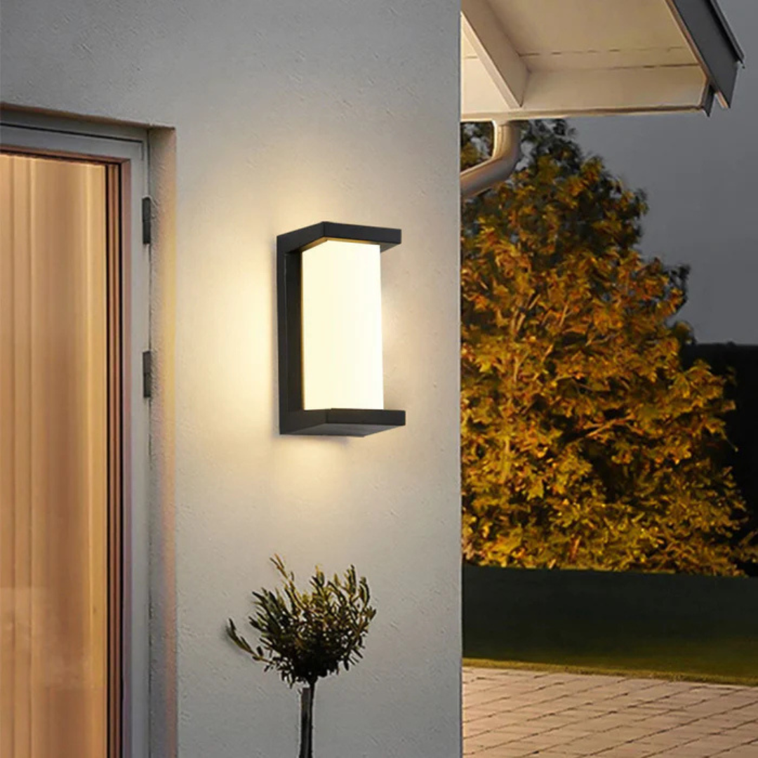 Outdoor Motion Sensor LED Wall Light Garden Porch Grey IP65