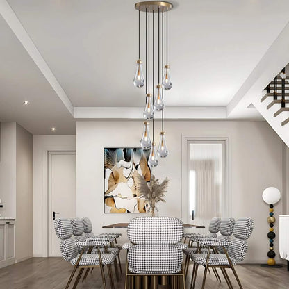 Modern Raindrop Chandelier for Foyer & Staircase