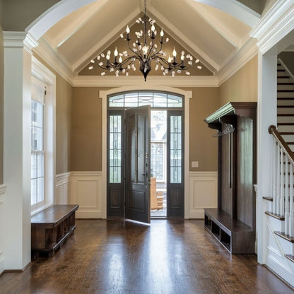 Rustic Wrought Iron Chandeliers 12 Lights
