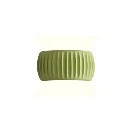 Pleated Wave Resin Wall Light with Up and Down Lighting