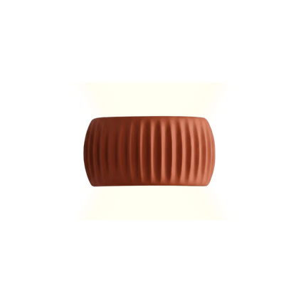 Pleated Wave Resin Wall Light with Up and Down Lighting