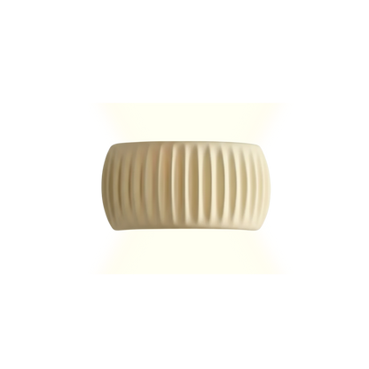Pleated Wave Resin Wall Light with Up and Down Lighting