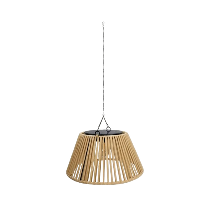 Rattan Effect Solar Lantern USB Rechargeable Outdoor Hanging Garden Light
