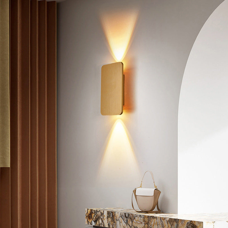 Rectangular Metal LED Indoor Wall Light Sconce Warm White
