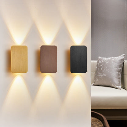 Rectangular Metal LED Indoor Wall Light Sconce Warm White
