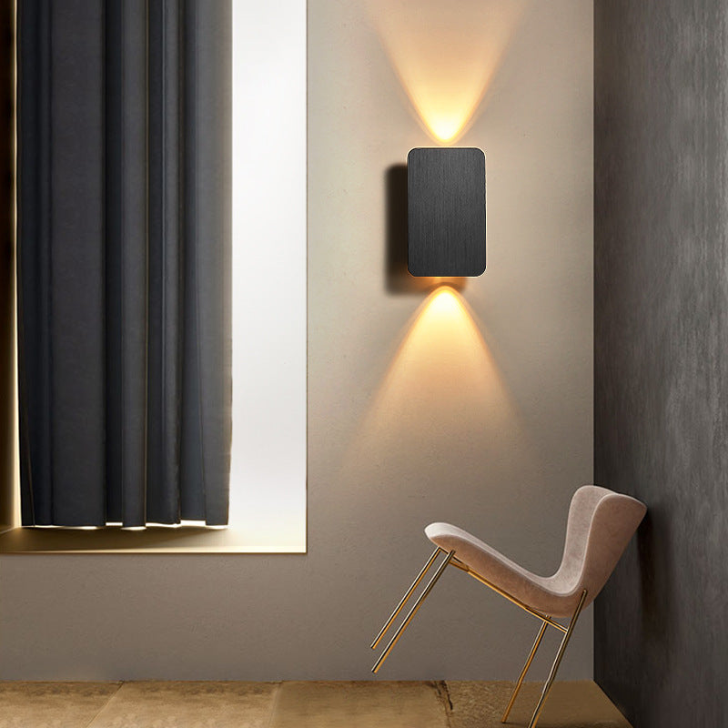 Rectangular Metal LED Indoor Wall Light Sconce Warm White