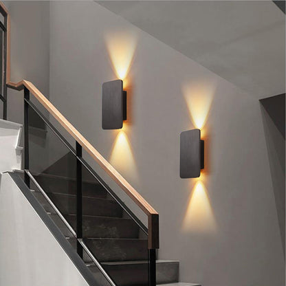 Rectangular Metal LED Indoor Wall Light Sconce Warm White