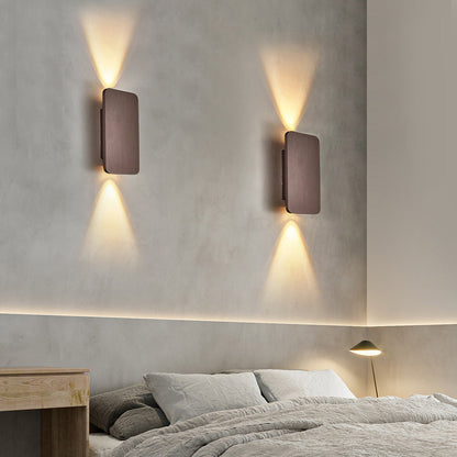 Rectangular Metal LED Indoor Wall Light Sconce Warm White