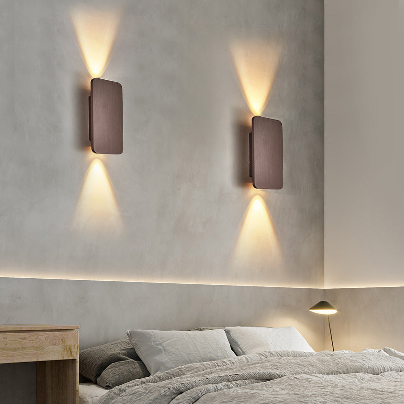 Rectangular Metal LED Indoor Wall Light Sconce Warm White