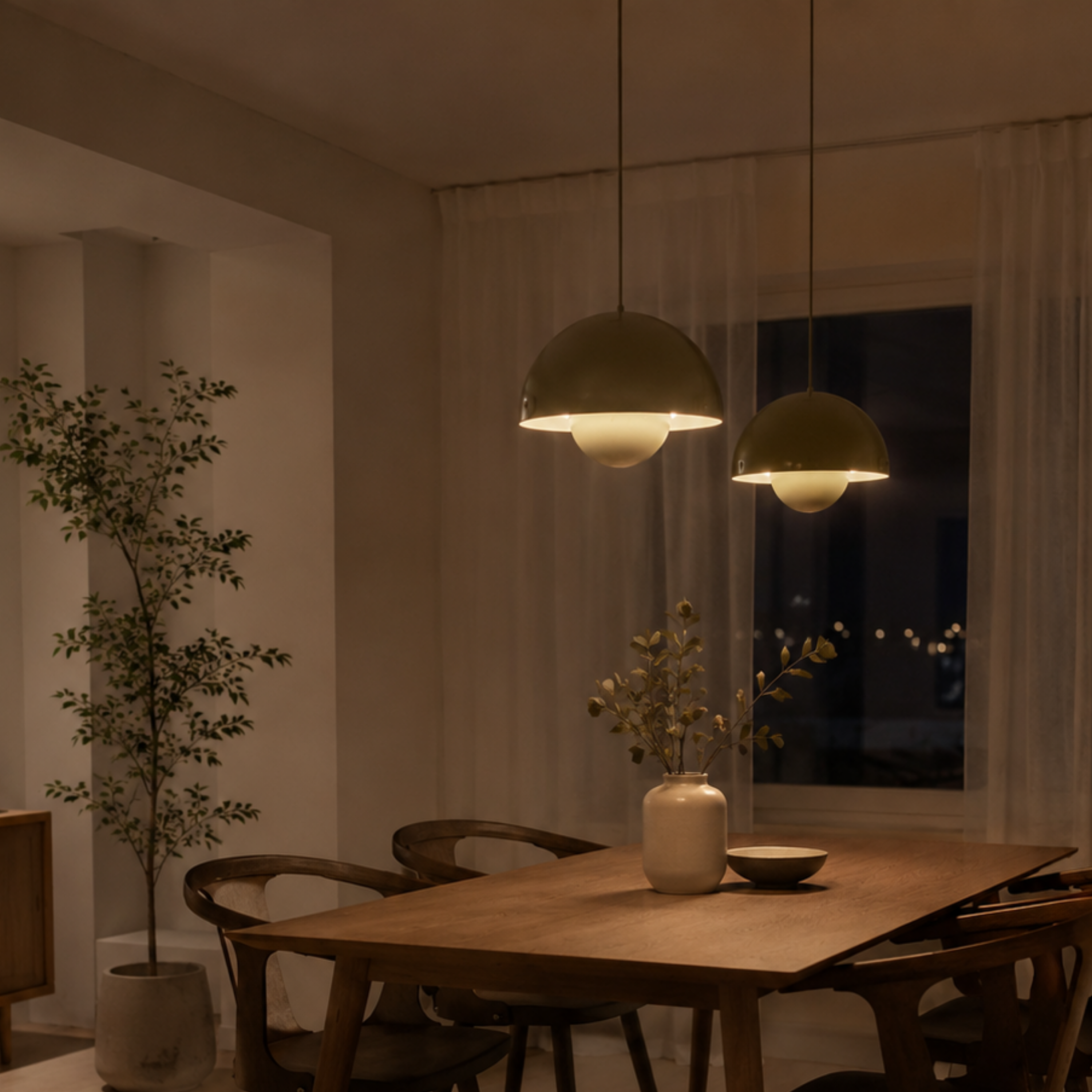 Retro Iron Mushroom Dome Pendant Light