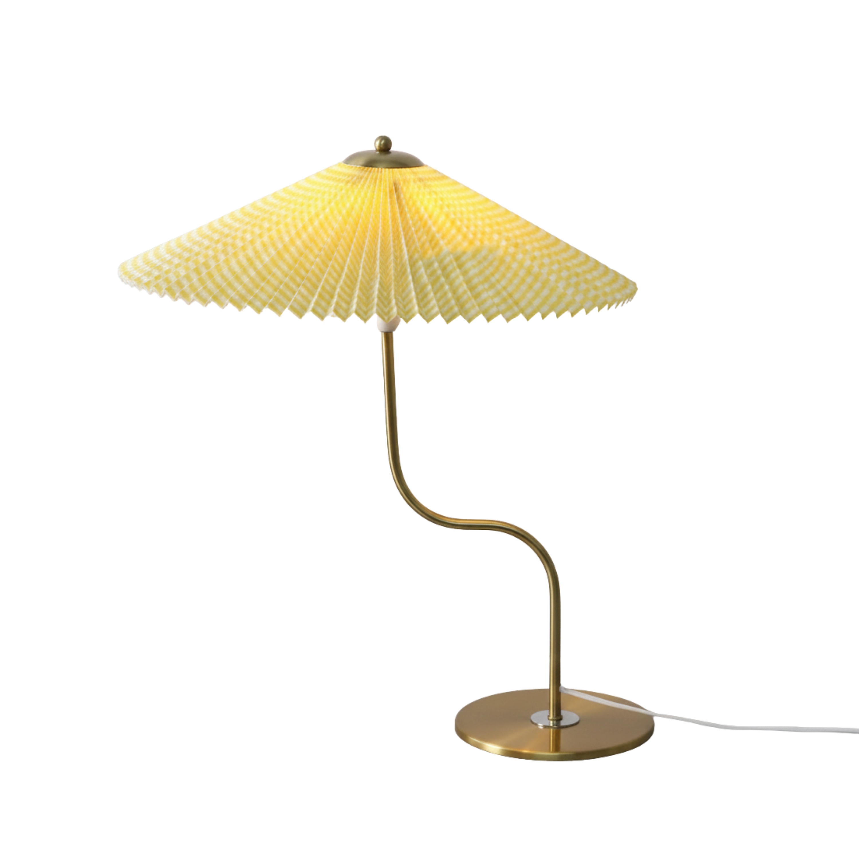 Retro Pleated Umbrella Shade Touch Dimmable Table Lamp