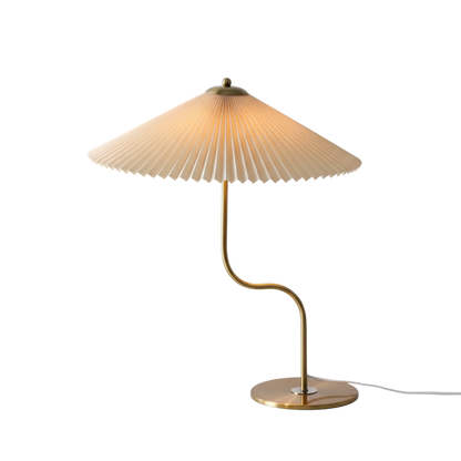 Retro Pleated Umbrella Shade Touch Dimmable Table Lamp