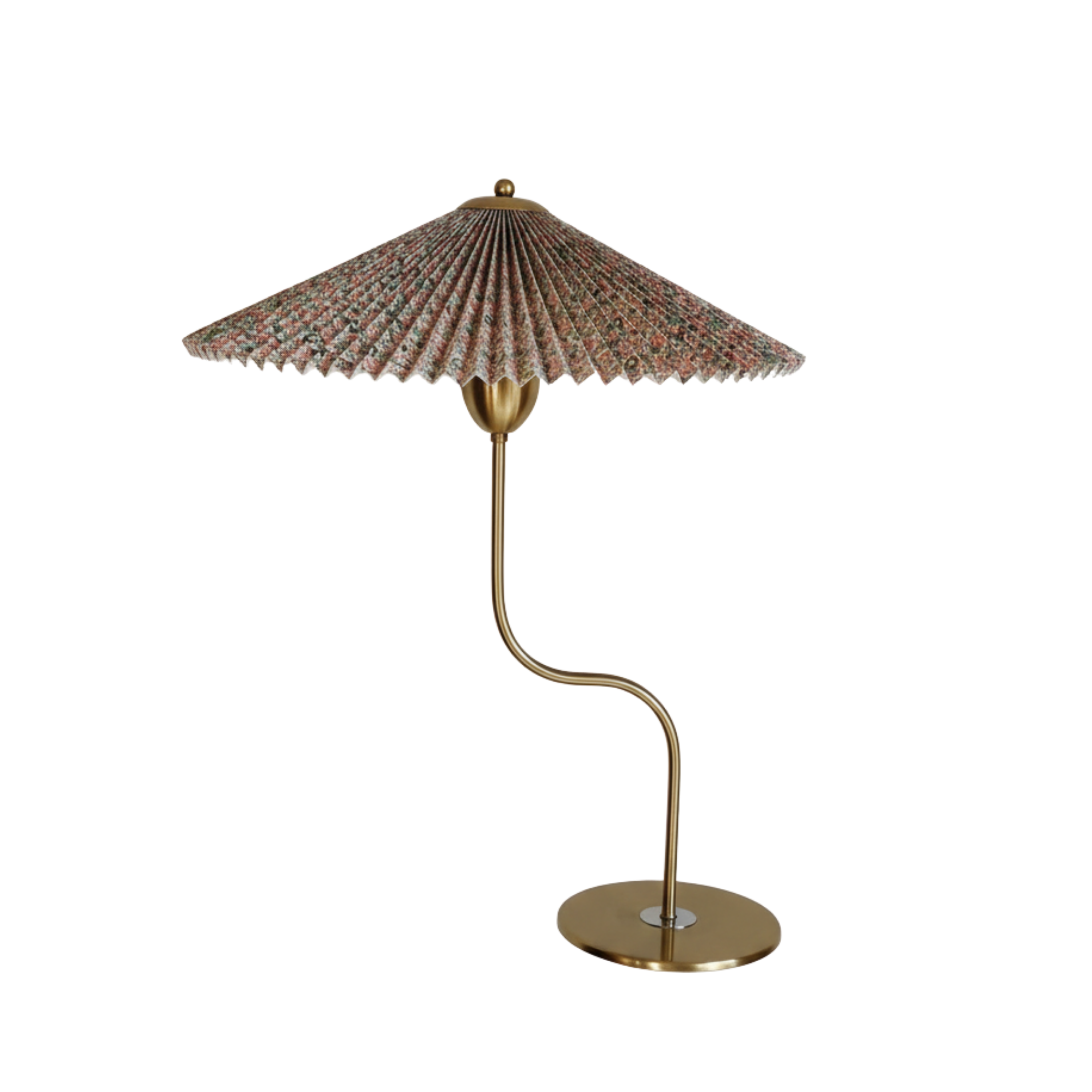 Retro Pleated Umbrella Shade Touch Dimmable Table Lamp