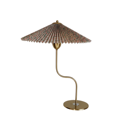 Retro Pleated Umbrella Shade Touch Dimmable Table Lamp