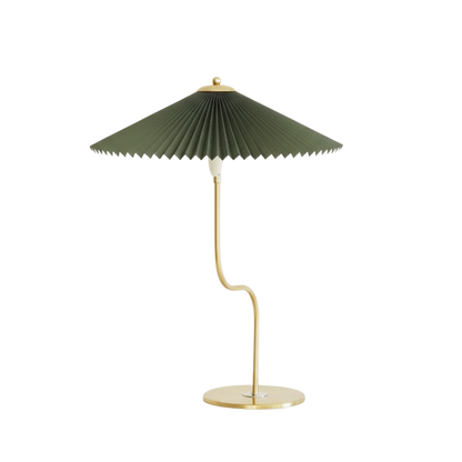 Retro Pleated Umbrella Shade Touch Dimmable Table Lamp